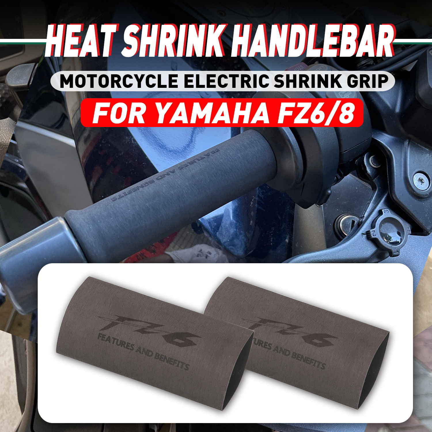 Handlebar Grip Heated - Heat shrinkable Grip For YAMAHA FZ6