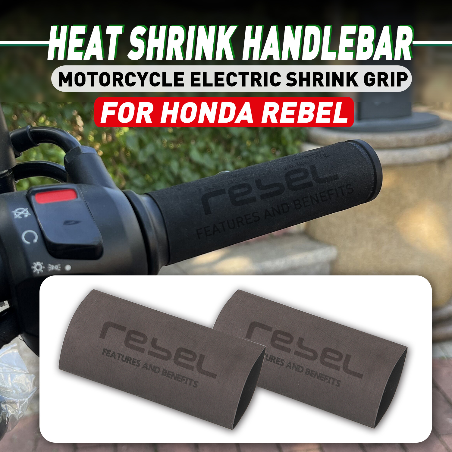 Handlebar Grip Heated - Heat shrinkable Grip For HONDA REBEL