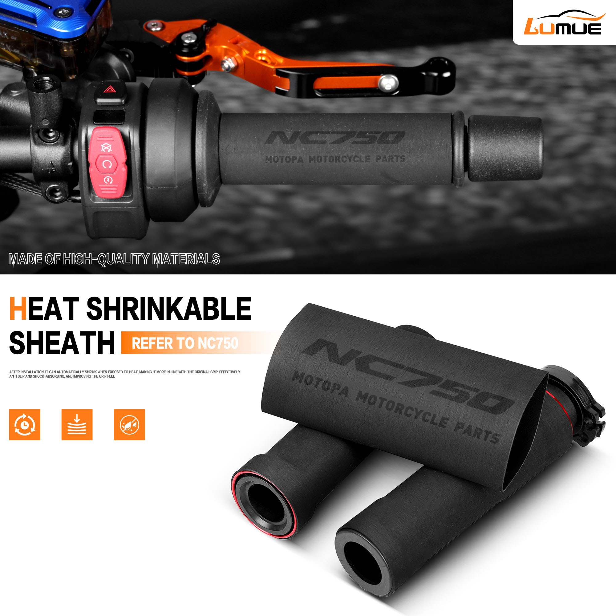Handlebar Grip Heated - Motorcycle Accessories No-slip Heat Shrink Handlebar