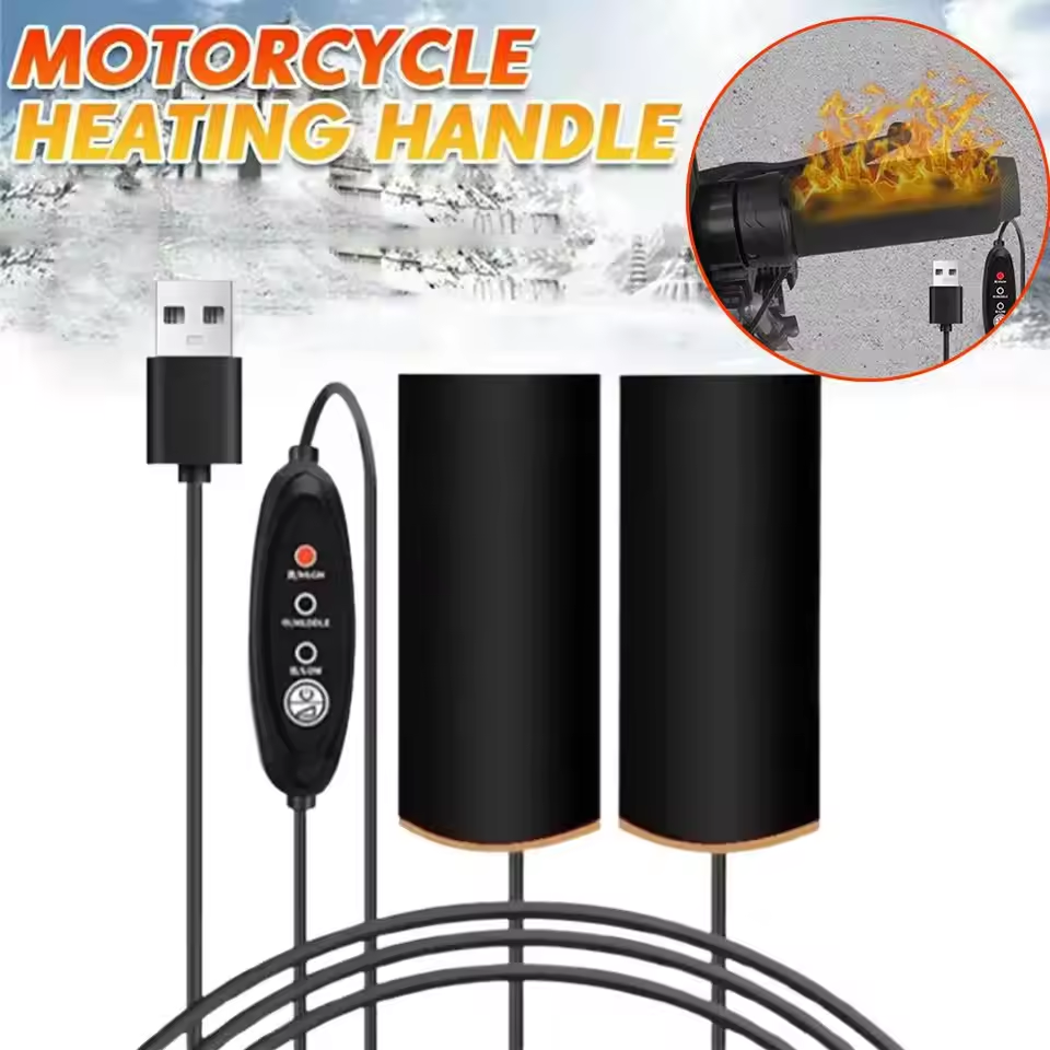 Handlebar Grip Heated - Motorcycle Heated Grips Handlebars Cover 3