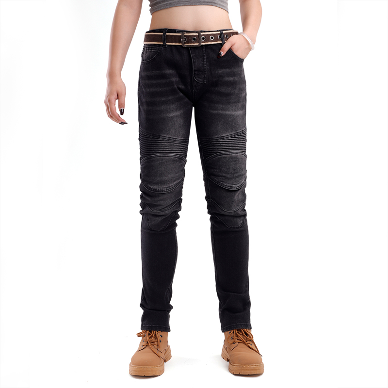 Womens Motorcycle Jeans Black  - مراجعة Motorcycle Gear Women Pants وسعره