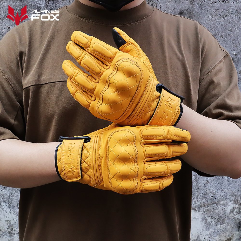 Retro Motorcycle Gloves Real L - مراجعة Motorcycle Gear Fox وسعره
