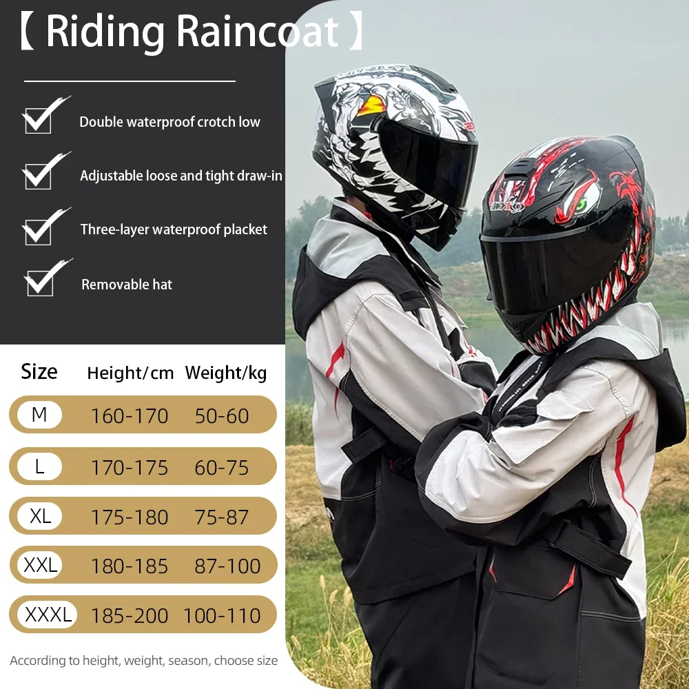 Men's and Women's Motorcycle R - مراجعة Motorcycle Gear Rain وسعره