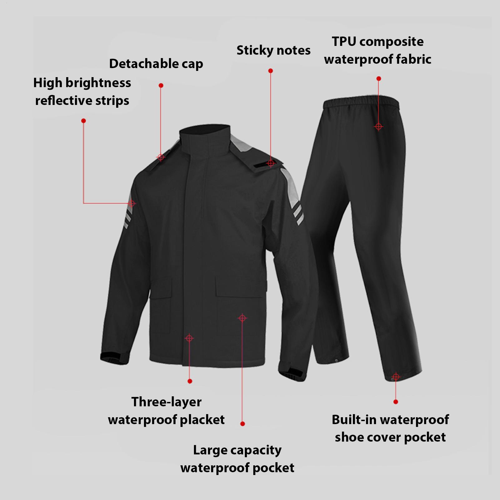 Waterproof Rain Suits for Men  - مراجعة Motorcycle Gear Rain وسعره