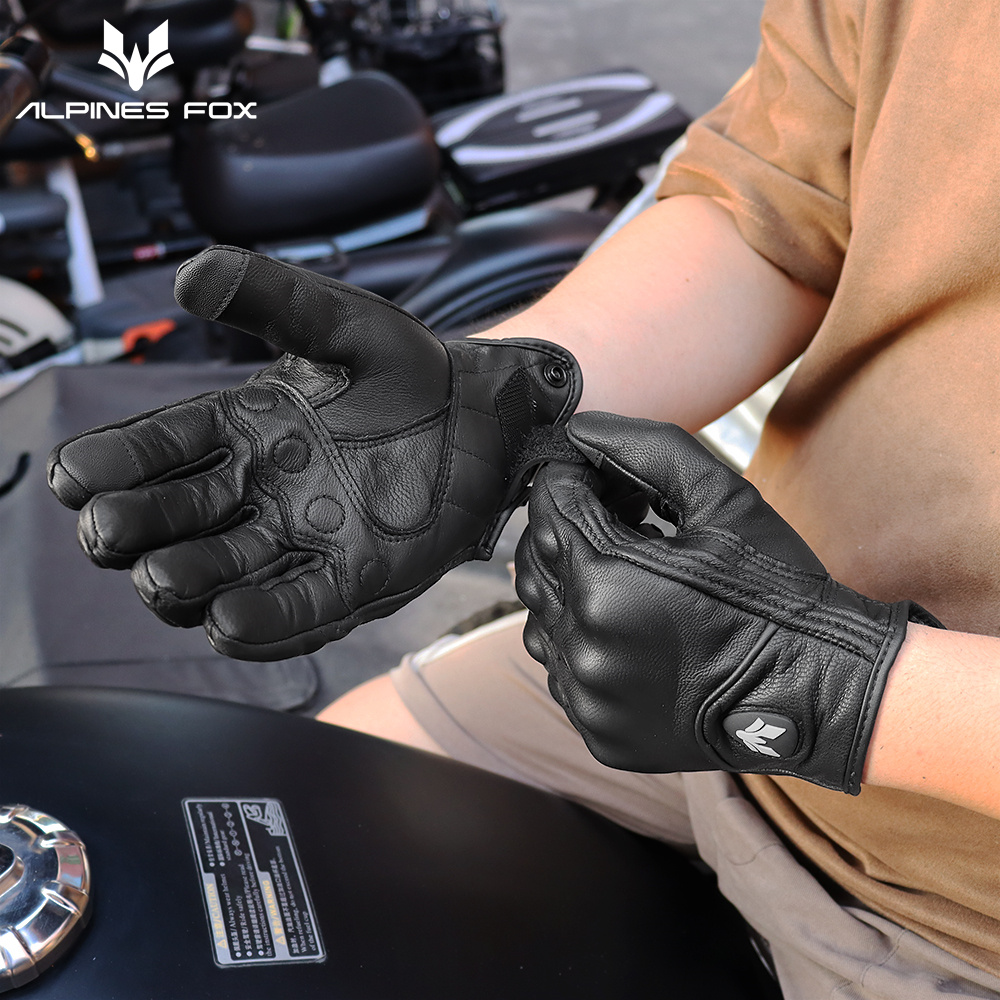 Retro Motorcycle Leather Glove - مراجعة Motorcycle Gear Fox وسعره