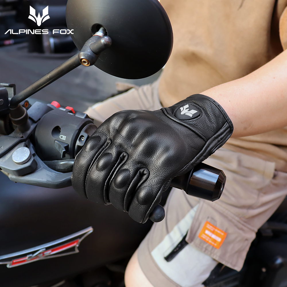 Retro Motorcycle Leather Glove - مراجعة Motorcycle Gear Fox وسعره