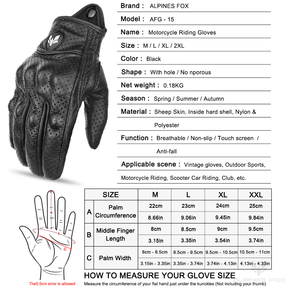 Retro Motorcycle Leather Glove - مراجعة Motorcycle Gear Fox وسعره