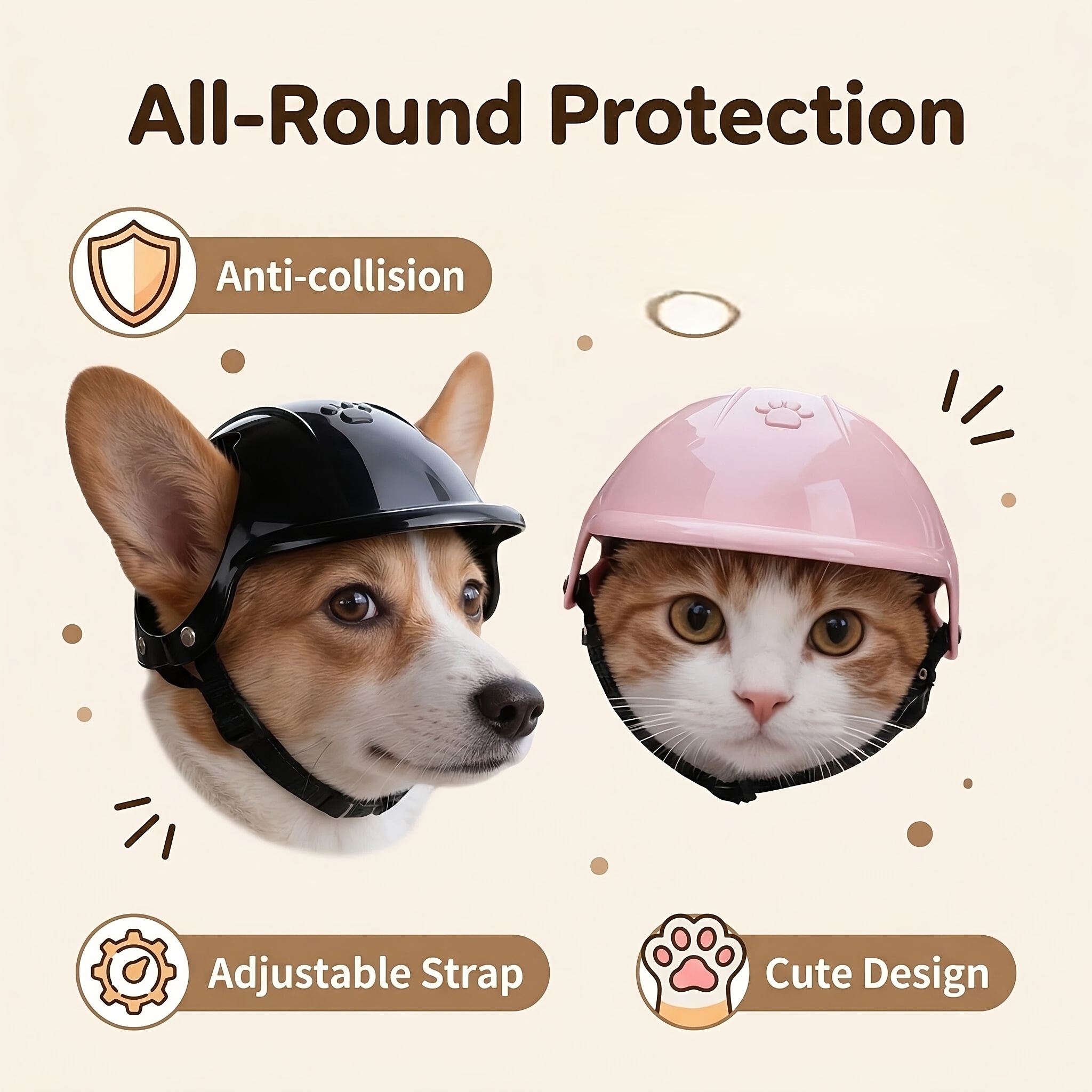 Pet Head Ears Helmet Hat, Moto - مراجعة Motorcycle Gear For Dogs وسعره