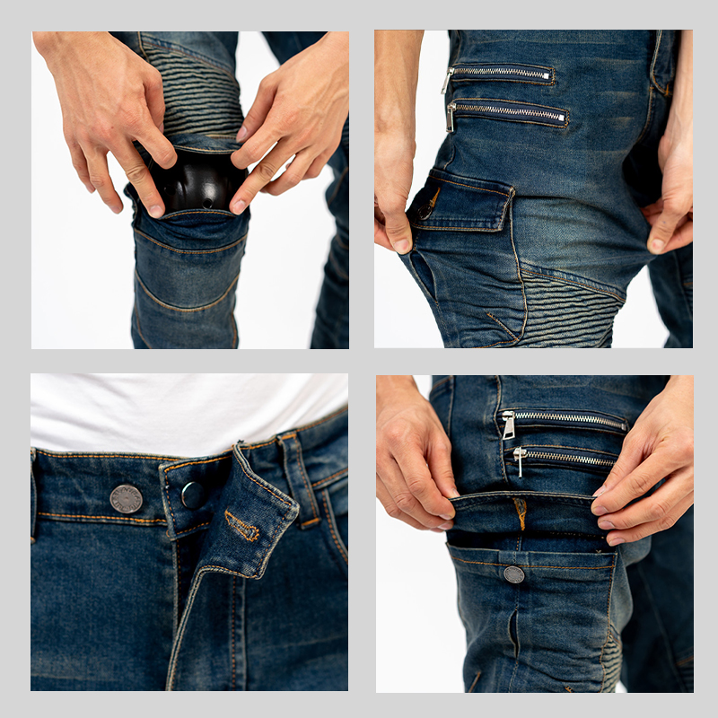 New Double Zipper Metal Style  - مراجعة Motorcycle Gear Women Pants وسعره