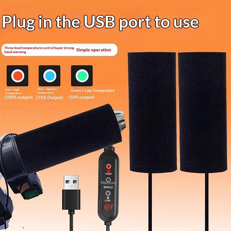 New 1 Set Fast Heating Non-Des - مراجعة Handlebar Grip Heated وسعره