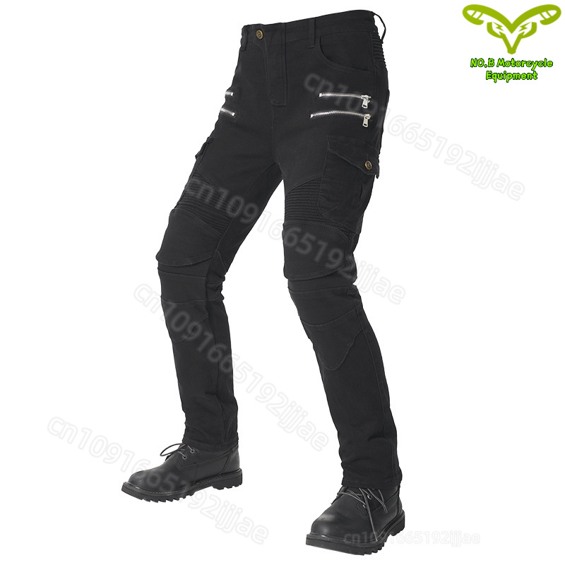 New Double Zipper Metal Style  - مراجعة Motorcycle Gear Women Pants وسعره