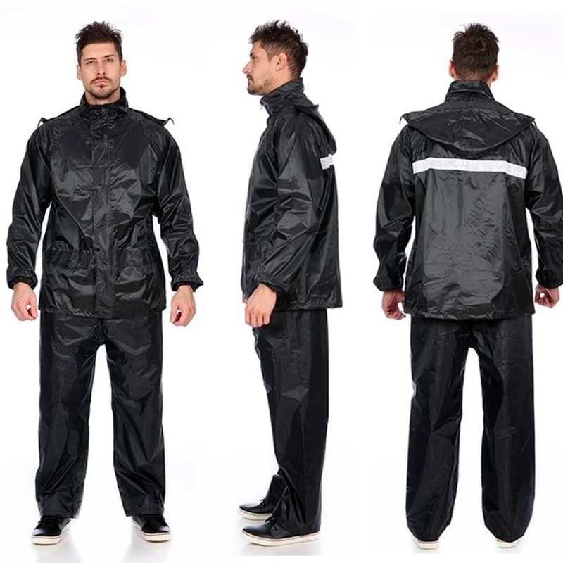 Black Motorcycle Black Adult R - مراجعة Motorcycle Gear Rain وسعره