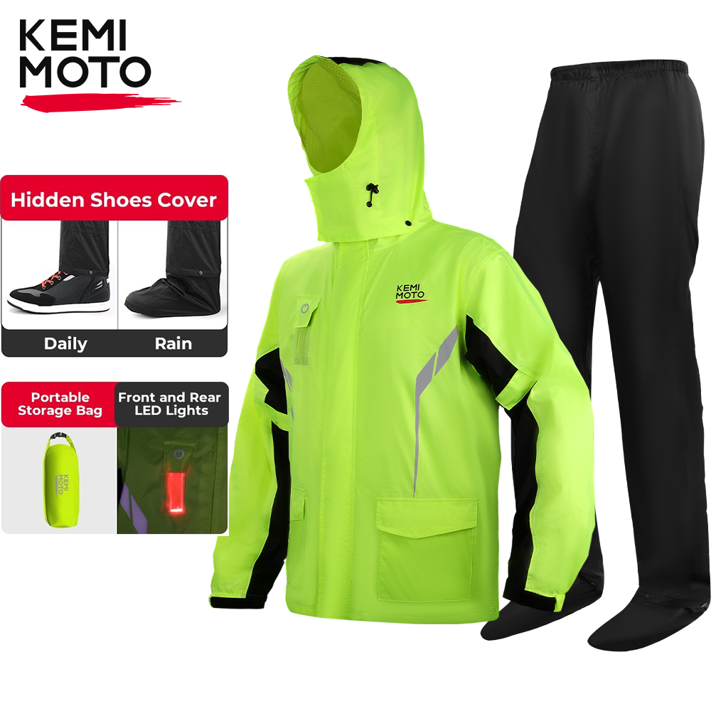 KEMIMOTO Unisex Waterproof Rai - مراجعة Motorcycle Gear Rain وسعره