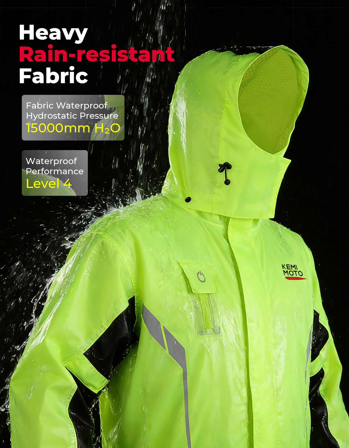 KEMIMOTO Unisex Waterproof Rai - مراجعة Motorcycle Gear Rain وسعره