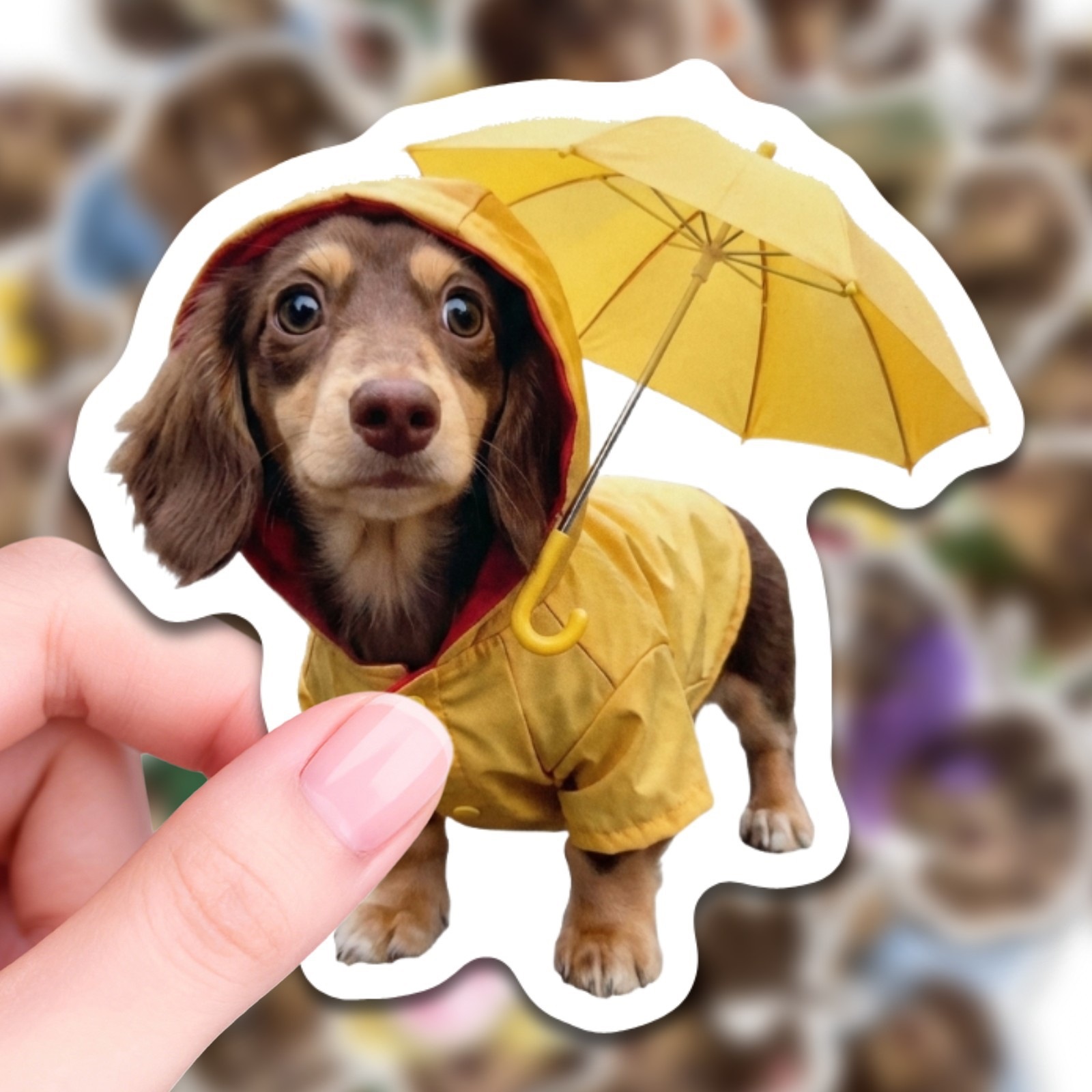 50 Pcs HD Cute Dachshund Stick - مراجعة Motorcycle Gear For Dogs وسعره
