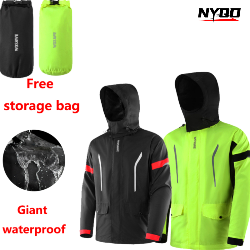WOSAWE Motorcycle Raincoat Wat - مراجعة Motorcycle Gear Rain وسعره