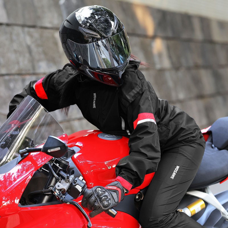 WOSAWE Motorcycle Raincoat Wat - مراجعة Motorcycle Gear Rain وسعره
