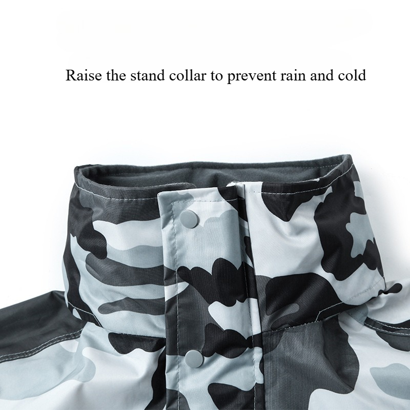 Camouflage Split Raincoat Rain - مراجعة Motorcycle Gear Rain وسعره