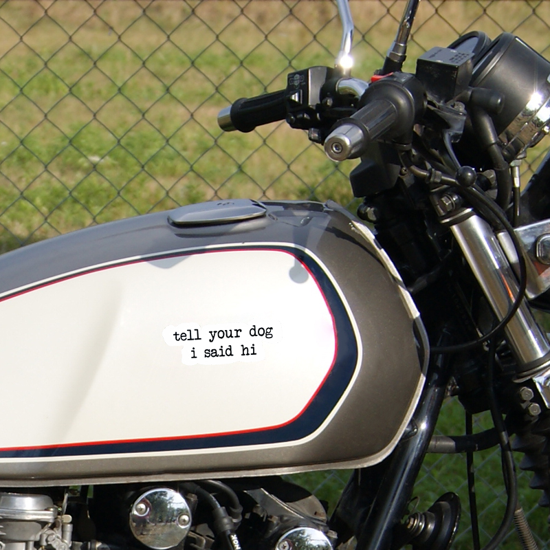 Creative text stickers tell yo - مراجعة Motorcycle Gear For Dogs وسعره