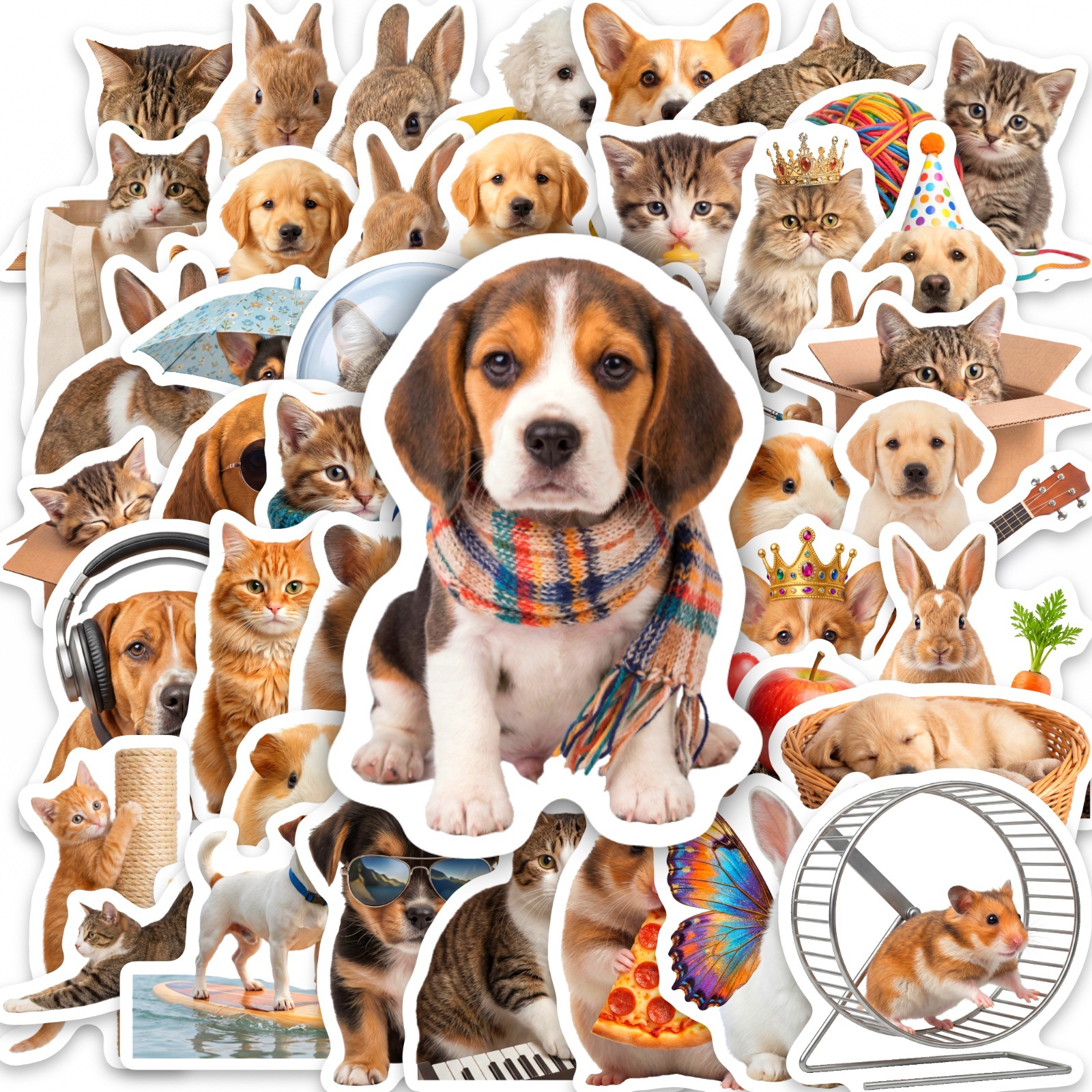 50PCS Kawaii Animal stickers D - مراجعة Motorcycle Gear For Dogs وسعره