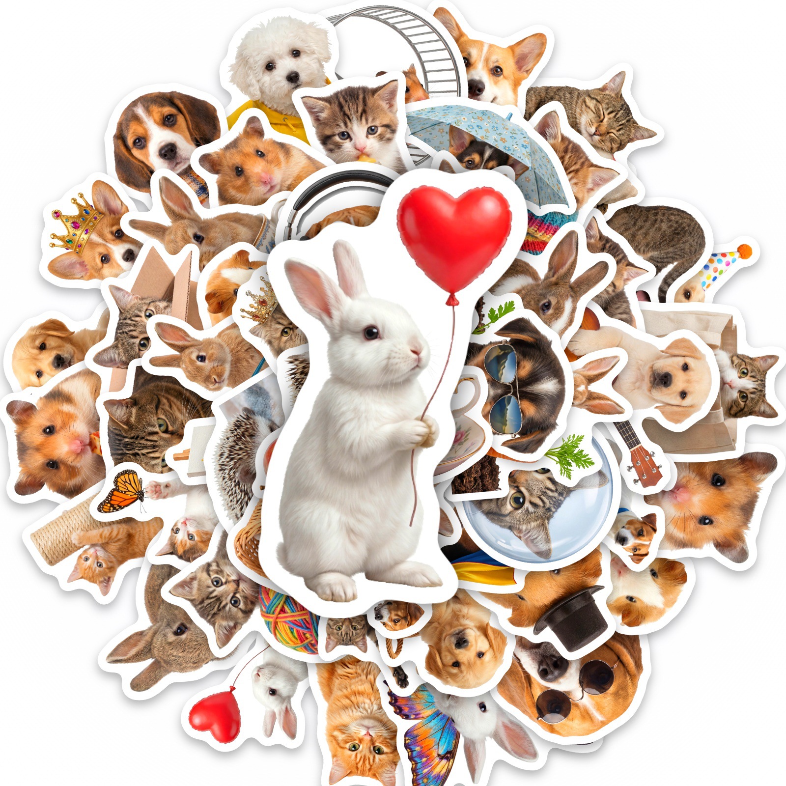 50PCS Kawaii Animal stickers D - مراجعة Motorcycle Gear For Dogs وسعره