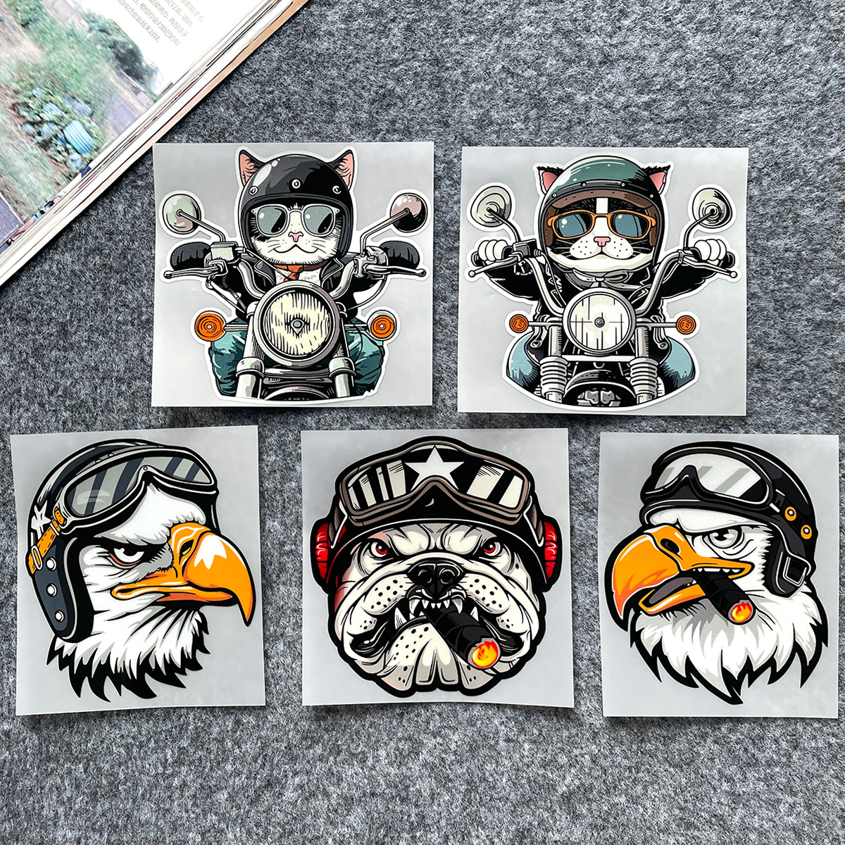 Retro Eagle/Cat/Dog Sticker Re - مراجعة Motorcycle Gear For Dogs وسعره